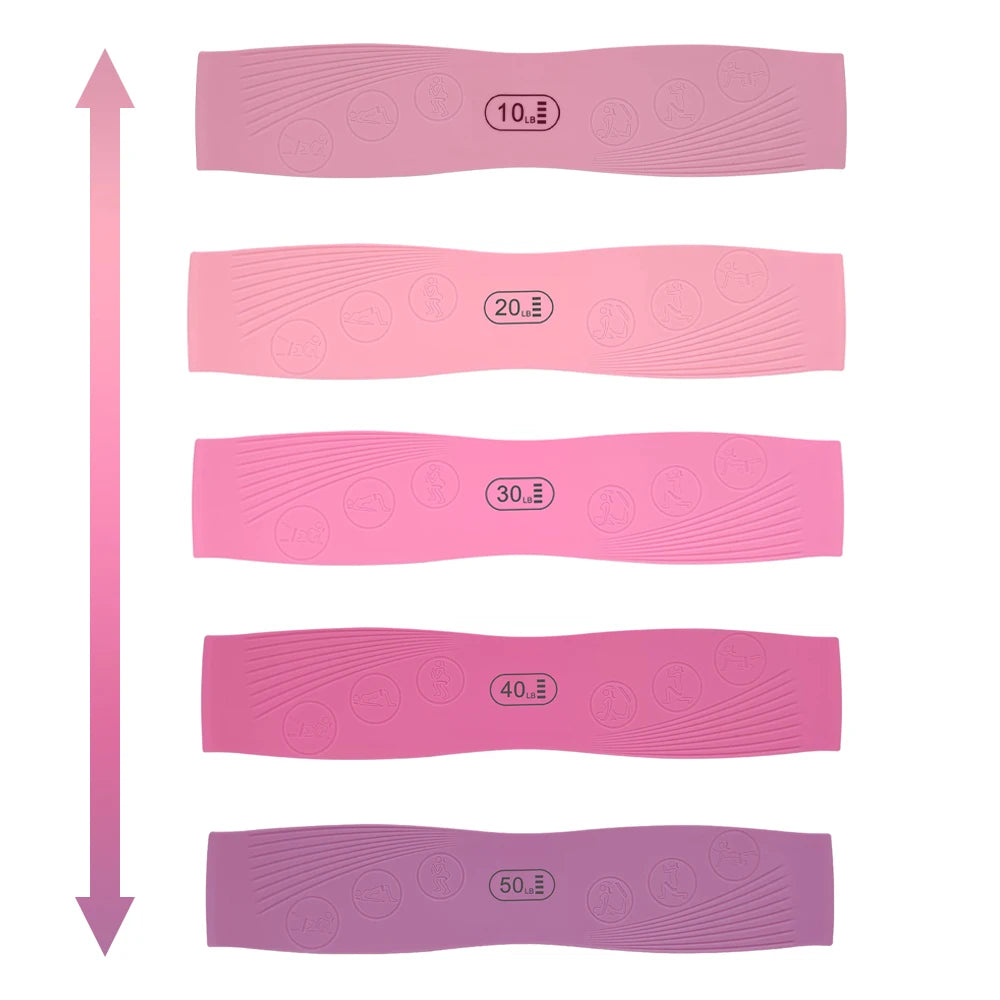 Élastique Pilates Loop 5 Niveaux de Résistance – Bande TPE 10 à 50 lbs