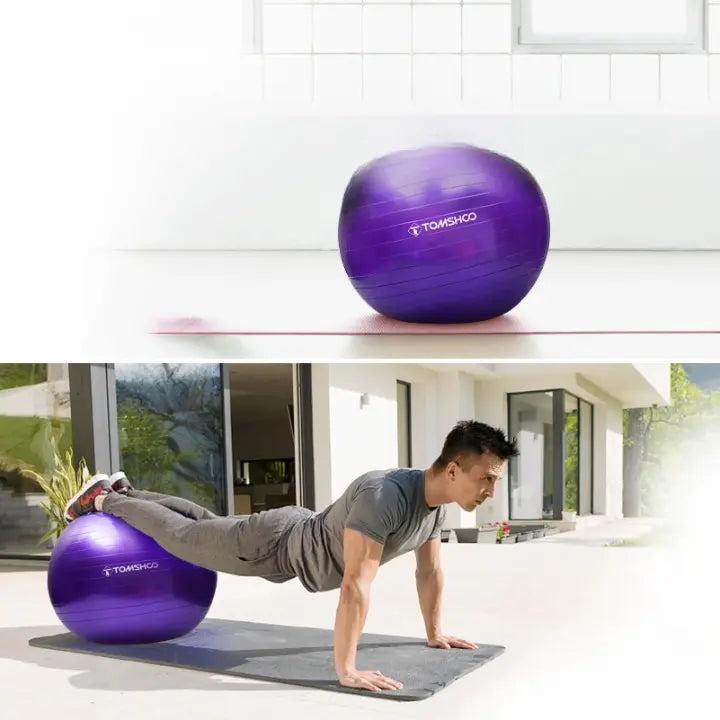 Ballon Pilates Antidérapant – Ballon de Gym avec Pompe