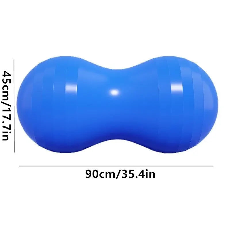 Ballon Pilates Peanut 45 x 90 cm Anti-Burst – Support d’Équilibre 200 kg
