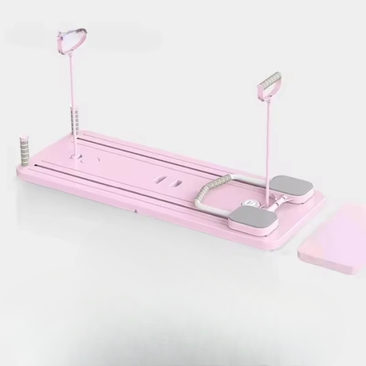 Planche Pilates Multifonction 6 en 1 Pliable avec Bandes de Résistance