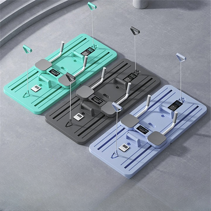 Planche Pilates Multifonction Abdominale Pliable avec Bandes de Résistance