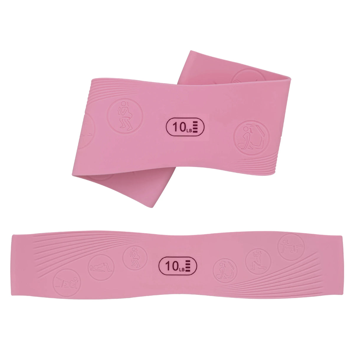 Élastique Pilates Loop 5 Niveaux de Résistance – Bande TPE 10 à 50 lbs