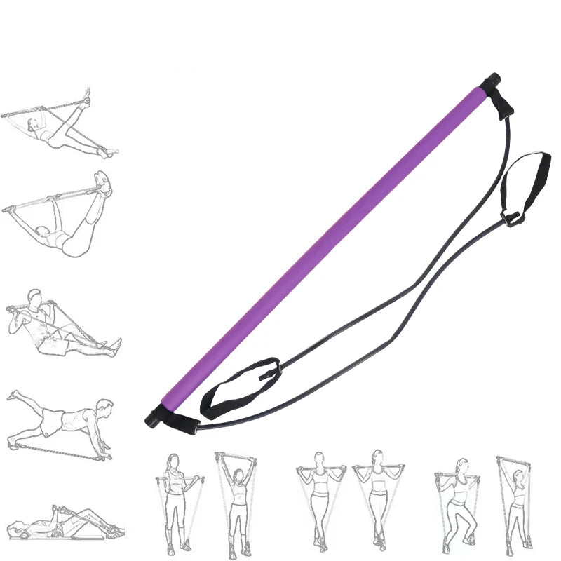 Kit Pilates avec Barre 14 Pièces : Station de Tirage Complète