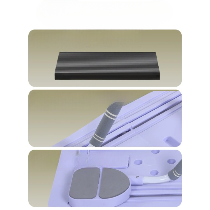 Planche Pilates Pliable 4 en 1 avec Roue Abdominale et Bandes de Résistance