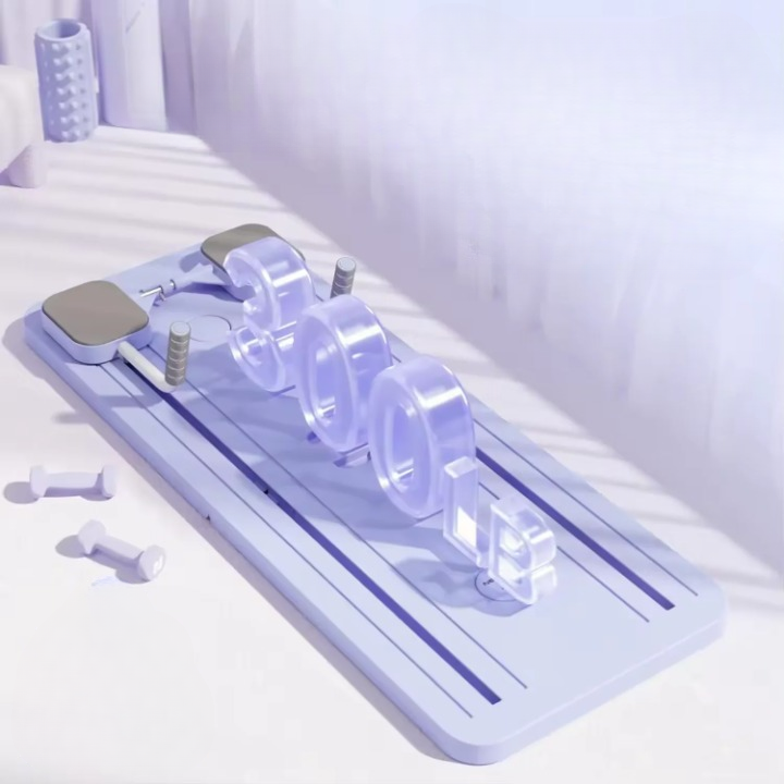 Planche Pilates Multifonction 6 en 1 Pliable avec Bandes de Résistance